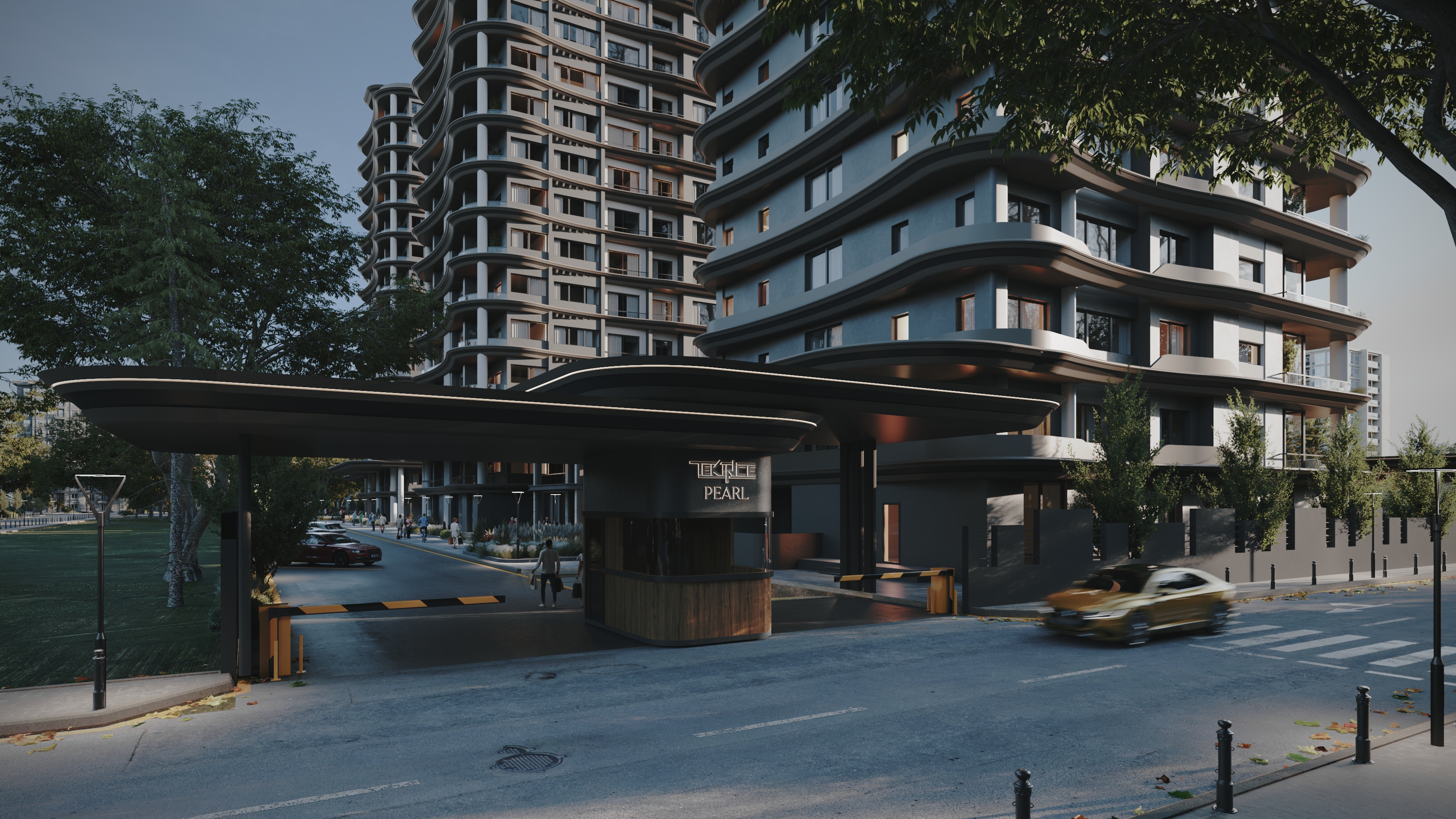 UBB Mersin Tekince Konut Kompleksi - Gündüz & Gece Aydınlatmalı Dış Cephe Görselleştirme